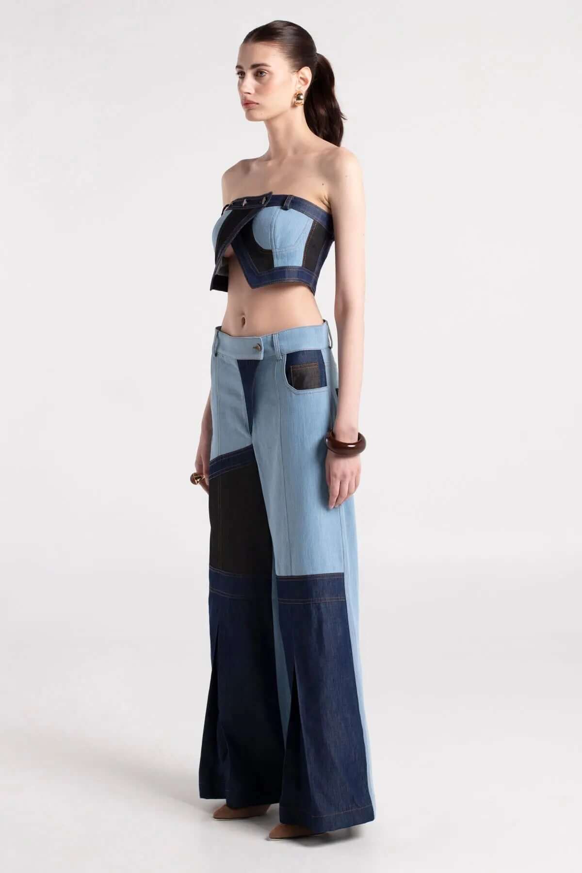 HANS - Low Crotch & Waist Jeans with Pleated Legs MAYAMU