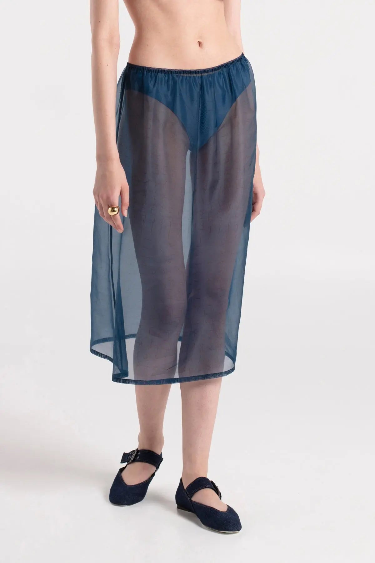 HEPA - Printed Organza Midi Skirt