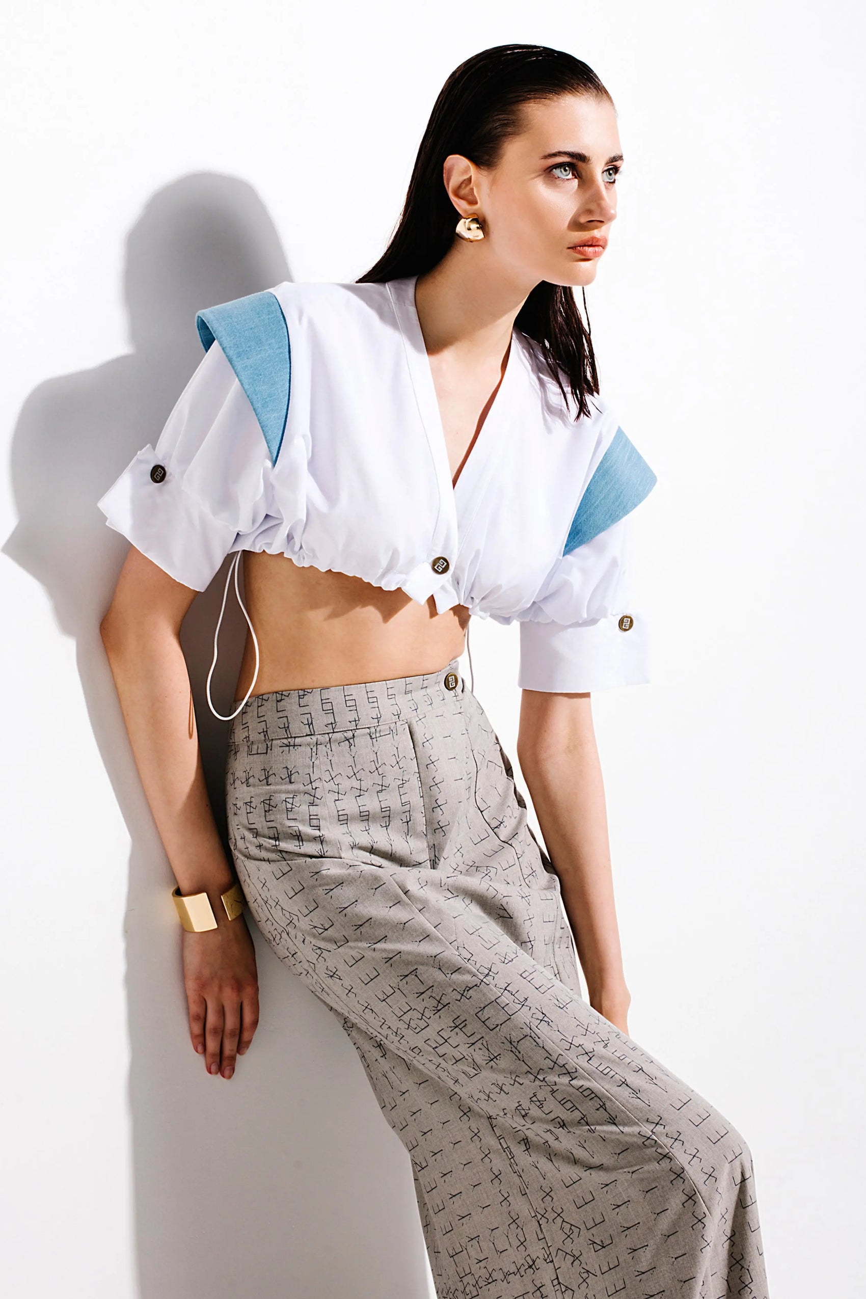 LOTTO - Mini Poplin Shirt with Removable Collar Detail