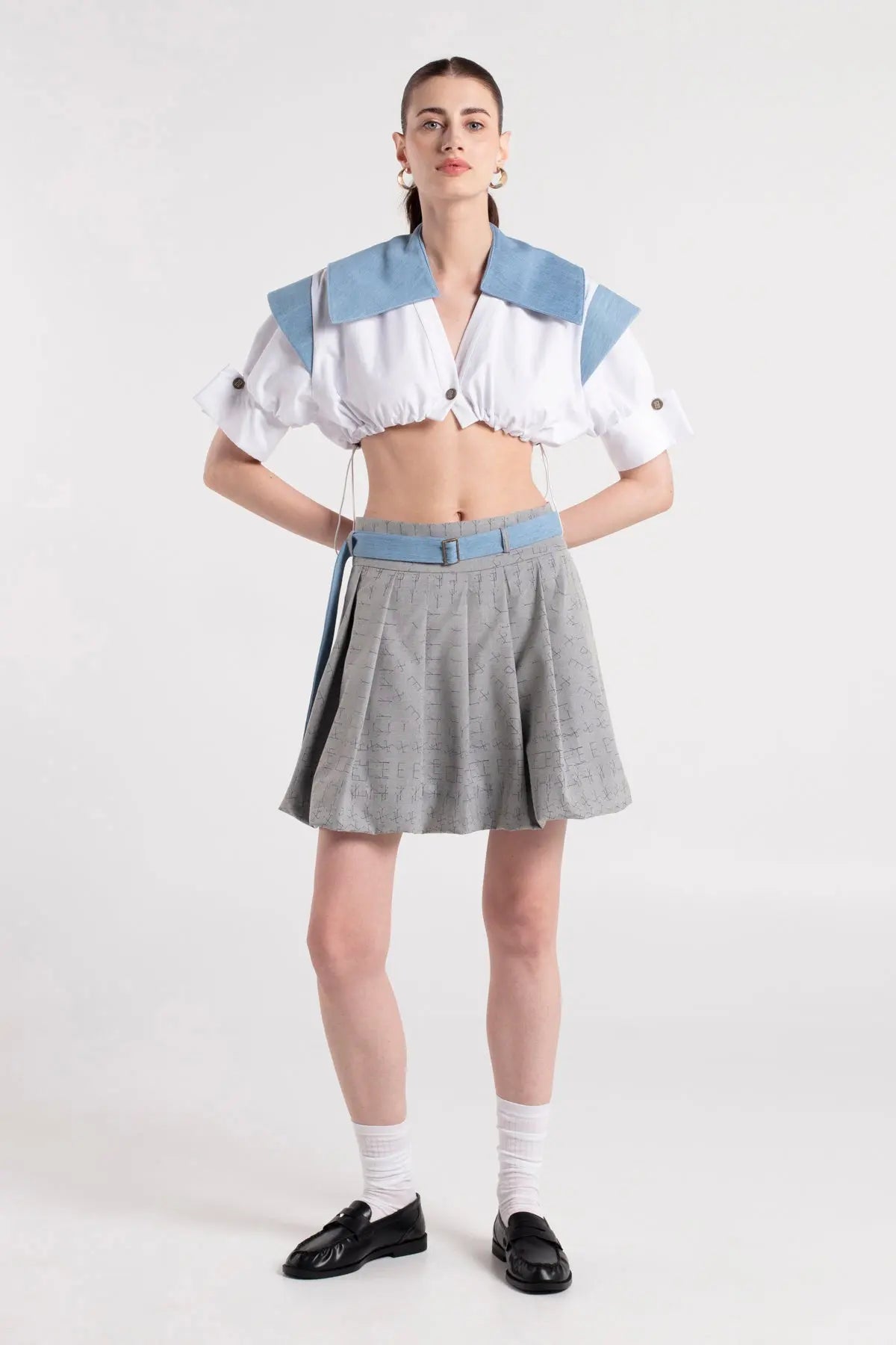 LOTTO - Mini Poplin Shirt with Removable Collar Detail MAYAMU