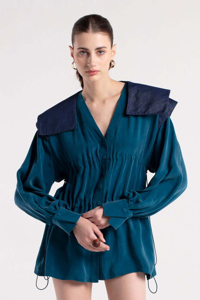 YOTO - Blouse with Detachable Collar Detail MAYAMU