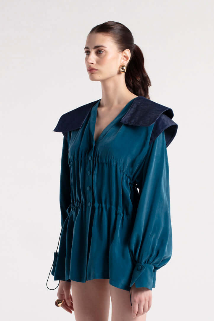 YOTO - Blouse with Detachable Collar Detail MAYAMU