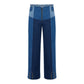 ARDEN - Stud Detailed Pants with Three Different Shades of Denim