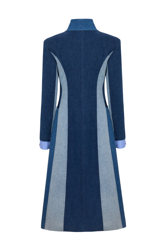 EDGE - Jacket with Three Different Shades of Denim