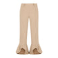 ELDA - Stud Detailed Beige Canvas Pants