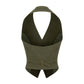 GOLIA - Dark Green Vest with Grey Details