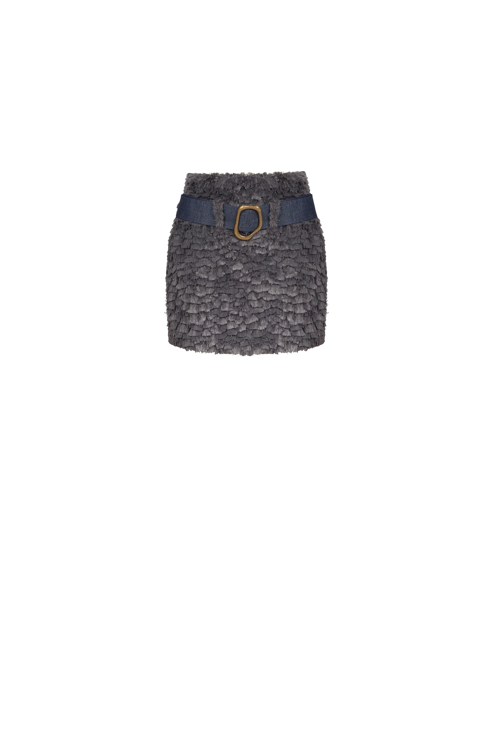 LIAN - Grey Mini Skirt with Gaiters