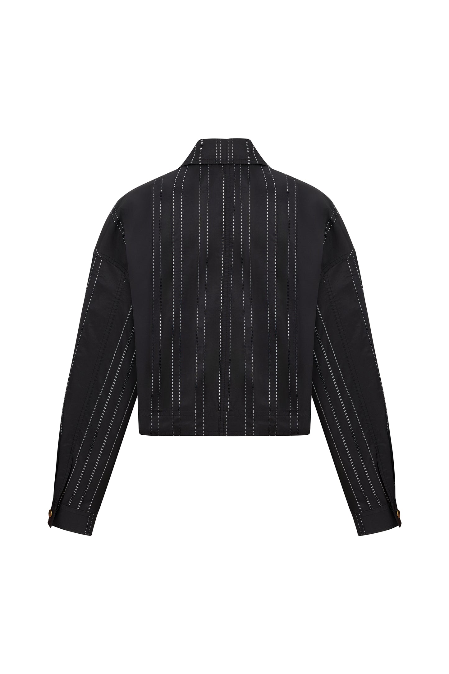 LOOM - Black Jacket with White Stitch Detail