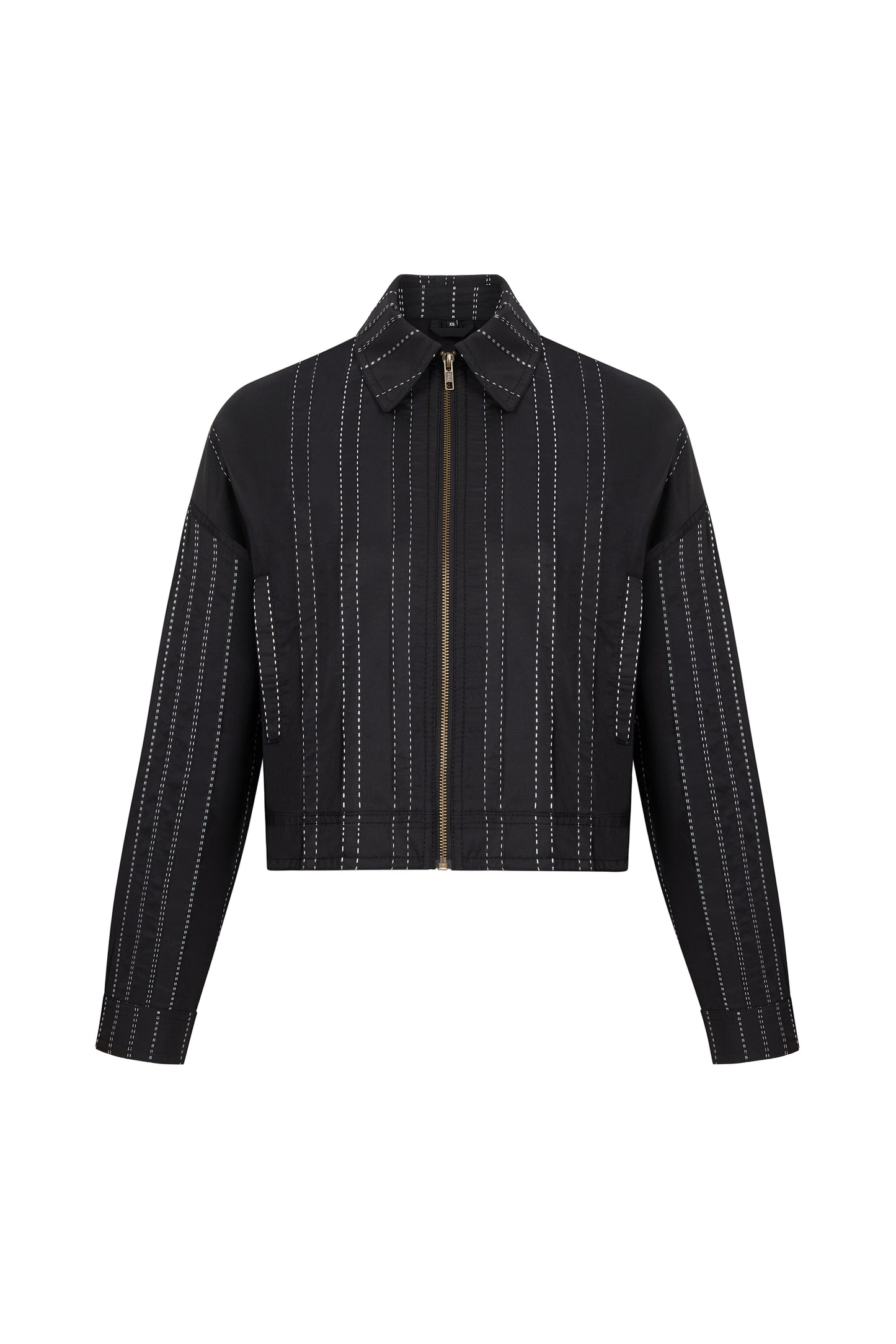 LOOM - Black Jacket with White Stitch Detail