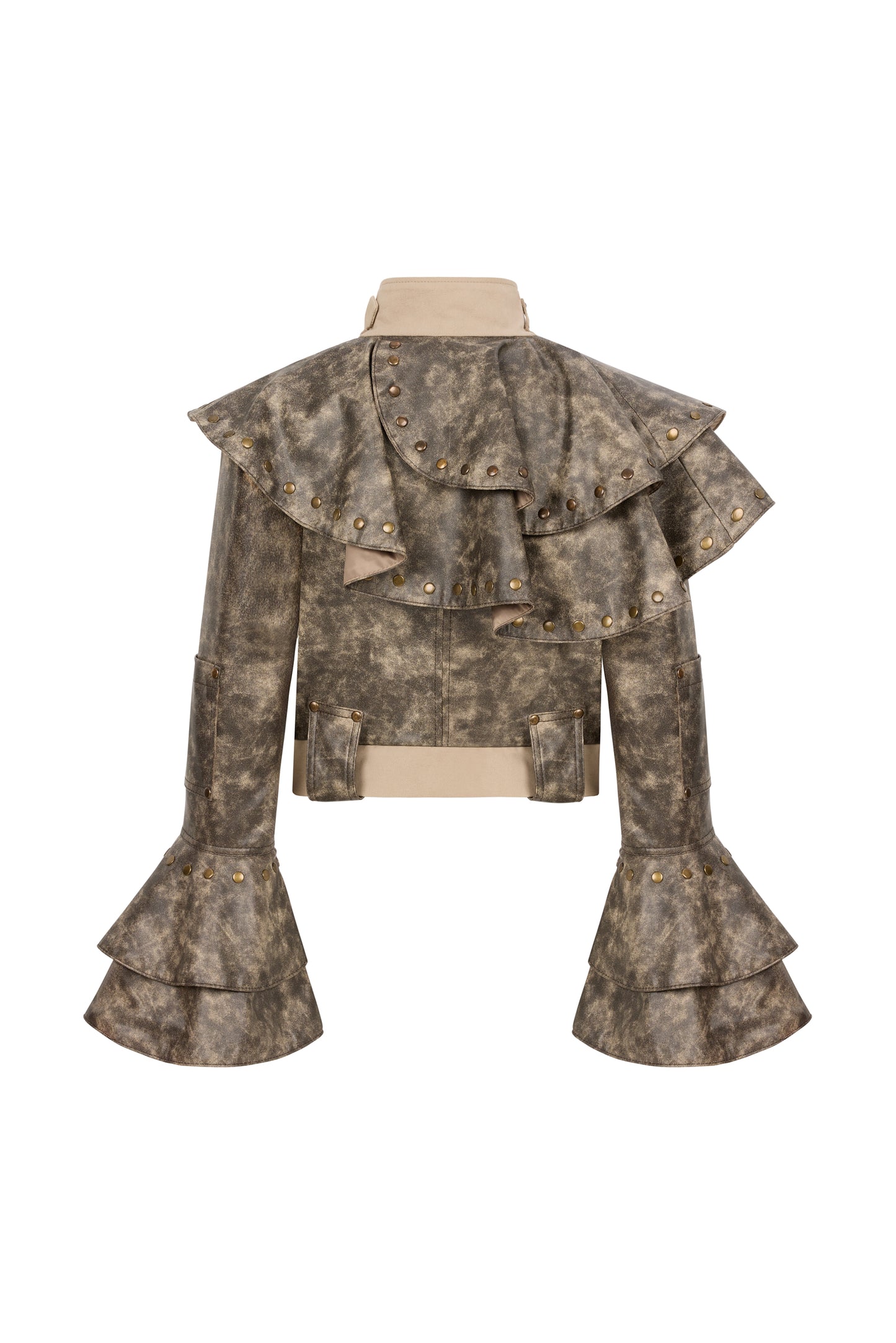 NUDA - Stud Detailed Faux Leather Jacket