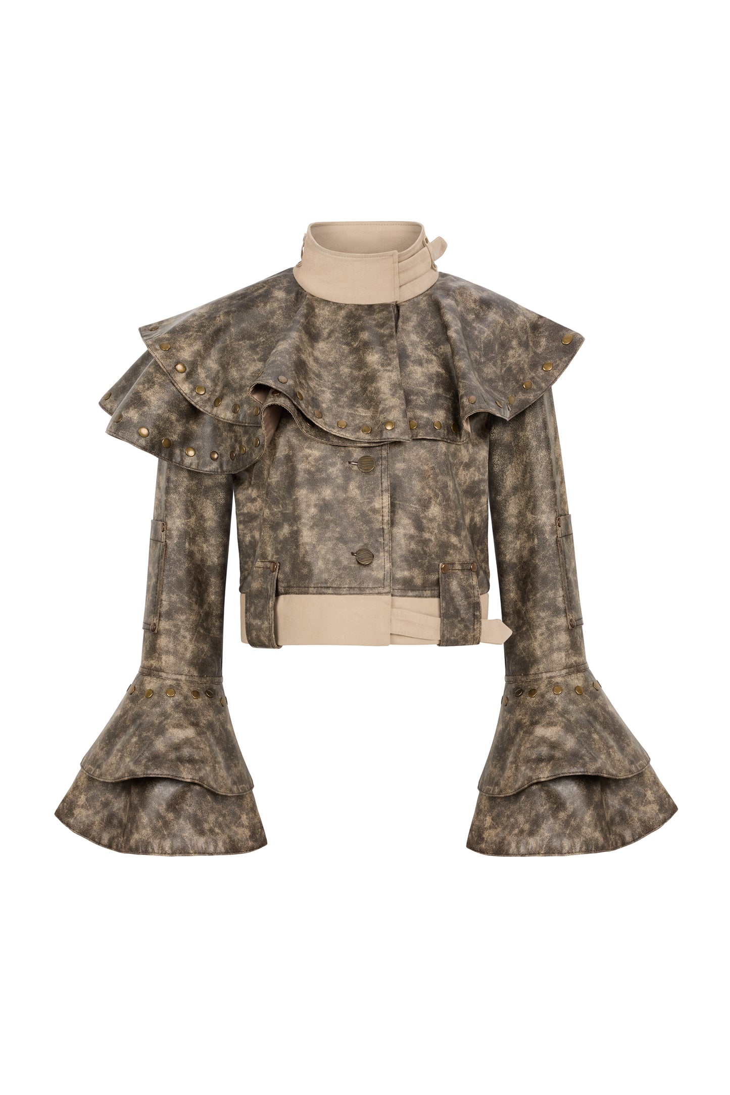 NUDA - Stud Detailed Faux Leather Jacket