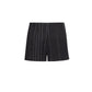 SABLE - Low Waist Mini Black Shorts with Asymmetric Stitch Detail