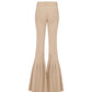 ZELDA - Stud Detailed Beige Canvas Pants with Leg Detail